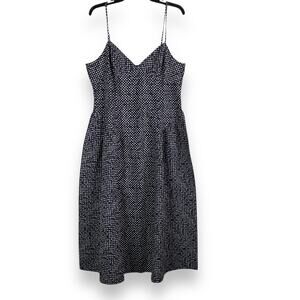 NEW Madewell Dress Size 16 Sundress Blue Checkerboard Midi Sleeveless V Neck